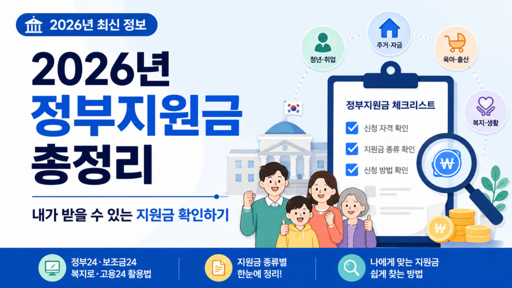 2026년 정부지원금 조회
